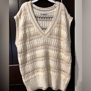 Zara Oversized Sleeveless Sweater